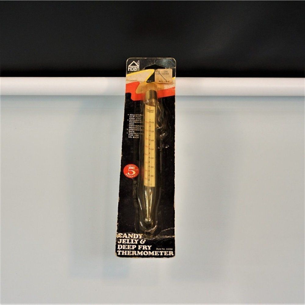 Vintage HOAN 1988 Thermometer Deep Frying Baking Candy Jelly Kitchenalia